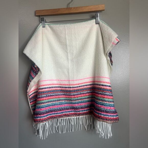 4/$25 Gap striped fringe scarf wrap one size essential cozy warm winter  boho - Picture 5 of 6
